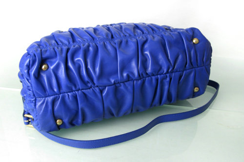 2014 Prada tessuto gauffre nappa leather tote bags BR4674 blue for sale - Click Image to Close